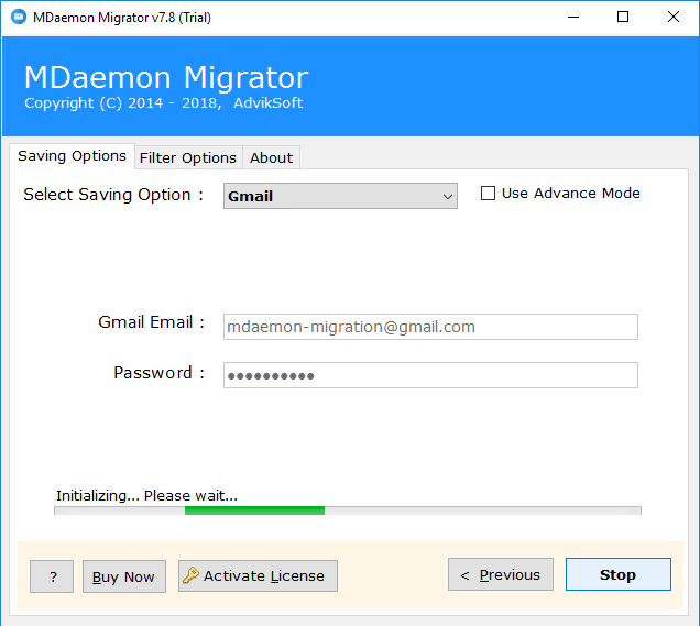 export mdaemon emails to gmail